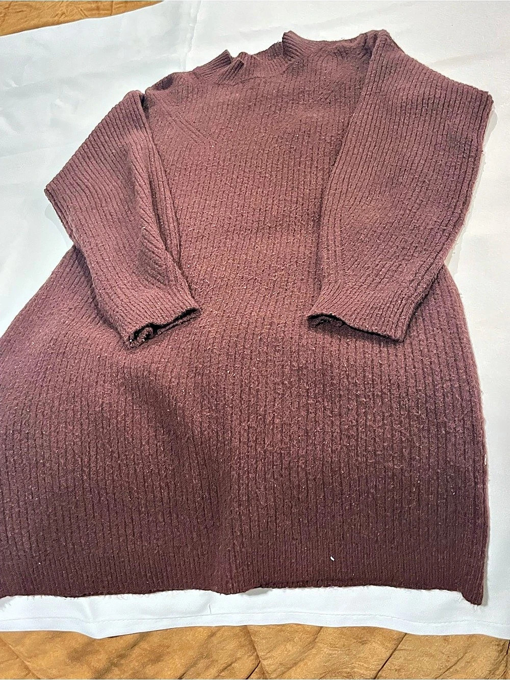 a new day Ribbed Mini Dress Brown Size Small